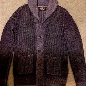 RRL Dyed Indigo Cardigan